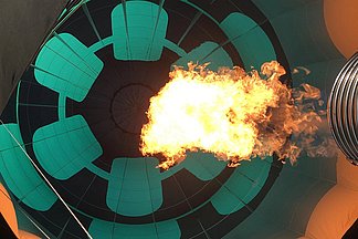 With the hot air balloon, Wera’s brand awareness fires up in an unusual way. Here is a view from the basket into the interior of the "screwdriver".