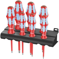 3167 i/7 TORX® Screwdriver set, stainless and rack, 7 pieces