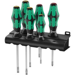 334/6 Rack Screwdriver set Kraftform Plus Lasertip and rack, 6 pieces