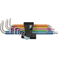 3950/9 Hex-Plus Multicolour Stainless 1 L-key set, metric, stainless, 9 pieces