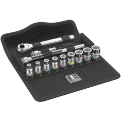 8100 SA 12 HF Zyklop Metal Ratchet Set with switch lever, 1/4" drive, metric, 13 pieces