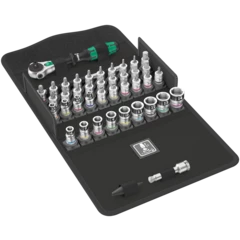 8100 SA All-in Juego de carraca Zyklop Speed, cuadradillo de 1/4", con función de retención, métrico, 42 piezas