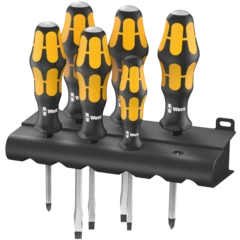 932/6 Screwdriver set Kraftform Wera: Chiseldriver and rack, 6 pieces