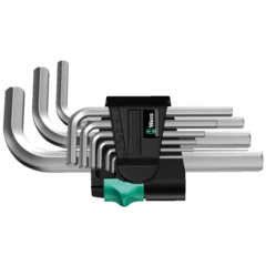 950/9 Hex-Plus 5 L-key set, metric, chrome-plated, 9 pieces